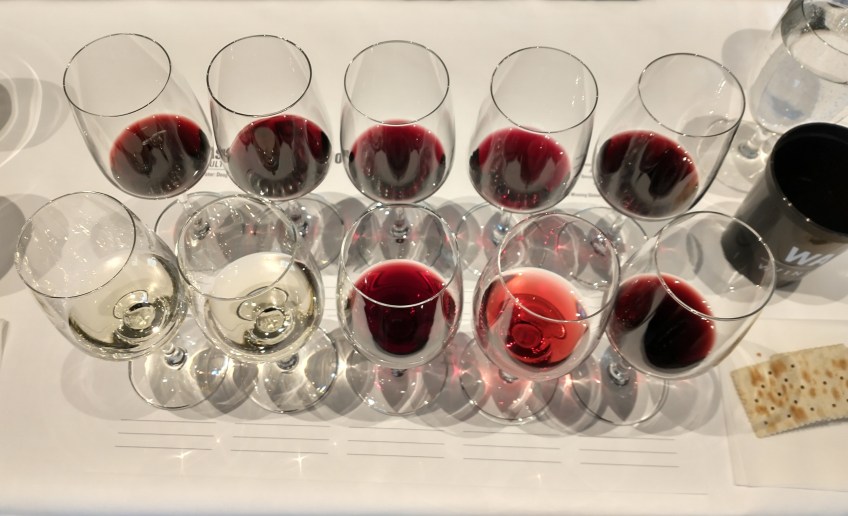 Wines used in Taste Washington 2023 seminar, "Washington vs. the World: The Ultimate Blind Tasting"