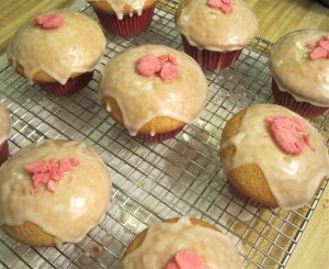 Sparkling Rose Cakes with Candied Rose Petals