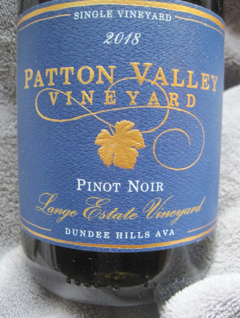 Patton Valley Vineyards Lange Estate Vineyard Pinot Noir