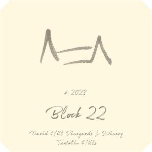 David Hill Vineyards & Winery Tualatin Hills Block 22 Pinot Blanc 2023